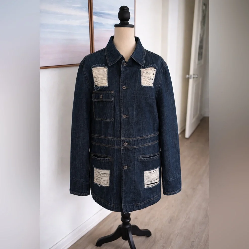 Miu Miu Blue Denim Jacket Size XL - Picture 1 of 12